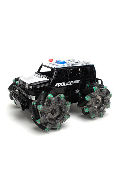 Fab N Funky سيارة همر بوليس دريفت تعمل بالتحكم عن بعد بمقياس 1:16 مع أضواء ثل...