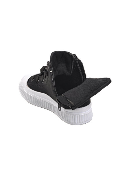 WALKWAY Ασπρόμαυρα Παιδικά Μποτάκια