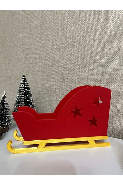 Alp in Alpes Christmas, New Year's Themed Sleigh Napkin Holder
