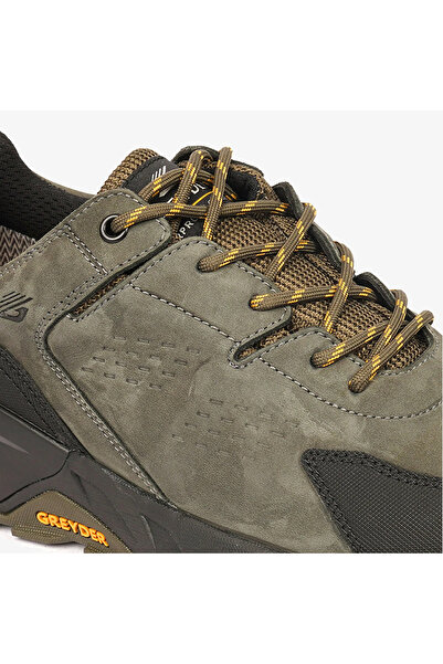 Greyder 16343 Erkek Haki Siyah Hakiki Deri Su Geçirmez Ayakkabı