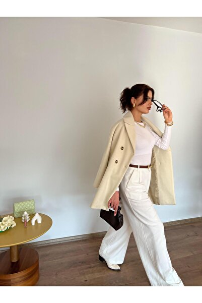 Nesil oversized Παλτό Herringbone διπλό πέτο