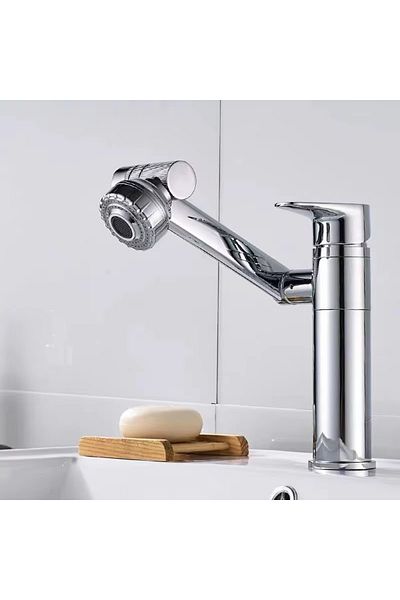 EYM Ticaret New Modern Design Robotic Movable Swivel Bowl Sink Sink Mixer Faucet Chrome