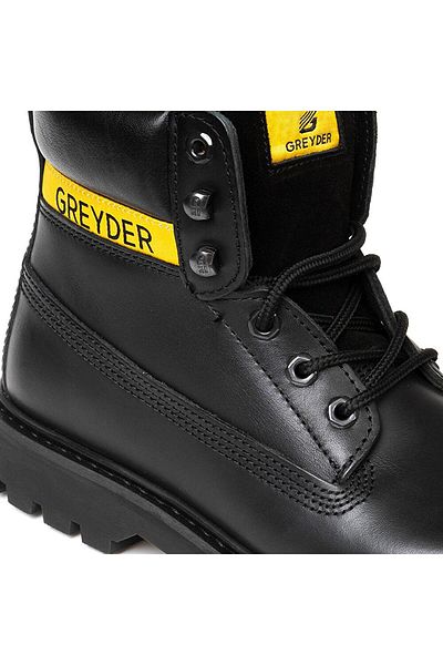Greyder 10450 Ανδρικές μαύρες μπότες από γνήσιο δέρμα casual