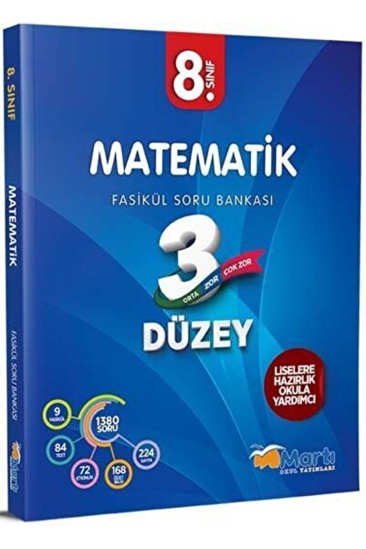 Süper Fiyat - Martı Okul 8. Sınıf Matematik 3 Düzey Soru Bankası Fasikül