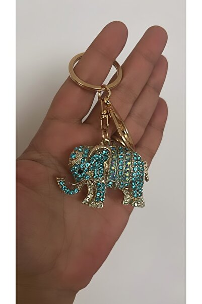 ela777 Model de elefant cu diamante, piatră, casă, mașină, breloc din metal î...