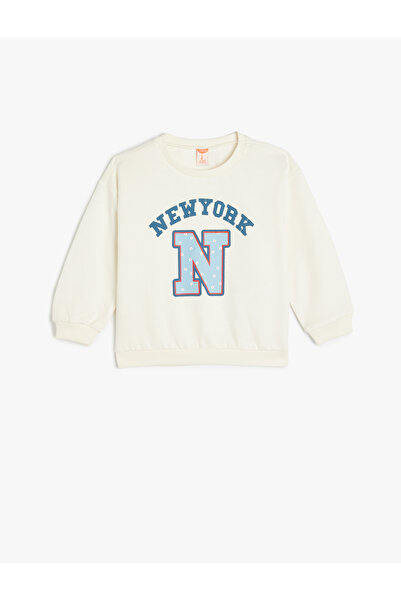 Koton Βαμβακερό μακρυμάνικο φούτερ New York printed