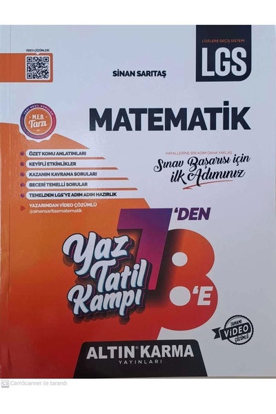 Altın Karma Yayınları ALTIN KARMA YAYINLARI LGS 8.SINIF 7 DEN 8'E MATEMATİK K...