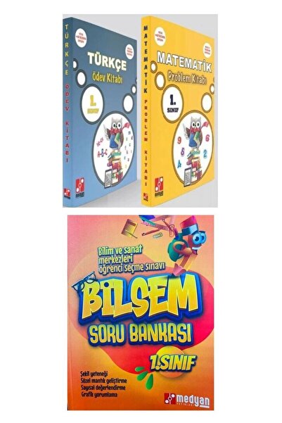 Medyan Yayınları SÜPER FİYAT - Medyan 1. Sınıf BİLSEM Soru + Problem + Ödev K...