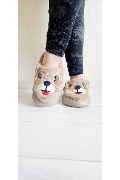 AkınalBella Зимни домашни чехли с фигурка на куче с меки уши