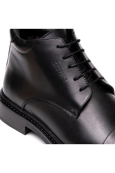 Greyder 75143 Ανδρικές Μαύρες Γνήσιες Δερμάτινες Κλασικές Μπότες