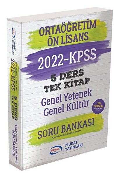 Murat Yayınları Süper Fiyat - Murat 2022 Kpss Lise Ortaöğretim Ön Lisans Soru...