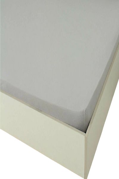 Altın Karma 100X200 cm Single Cotton Jersey Bed Sheet - Elastic & Gray