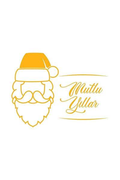 MIGNATIS Christmas Decorations Santa Claus Sticker 88x115cm - Yellow