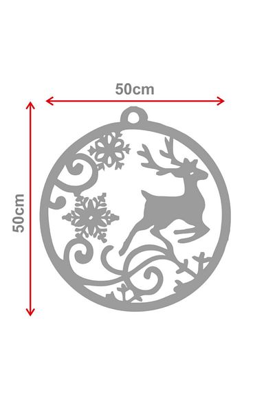 MIGNATIS Christmas Decorations Deer Decoration in the Circle 50x50cm - Yellow