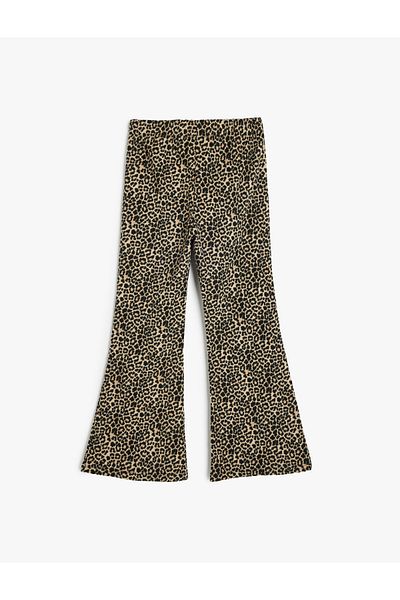 Koton Leopard Print Flared Trousers