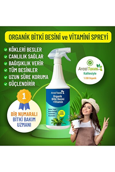 ARAZİ TARIM Organik Bitki Besini ve Vitamini Spreyi 1 Lt