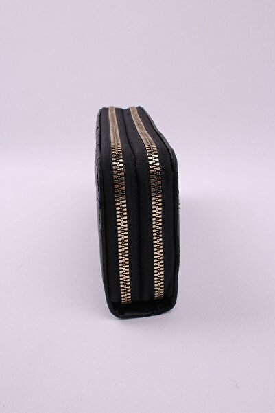 VESSARA Large size 3 zipper coin compartments 8 card slots women's wallet handheld portfolio 20x12cm