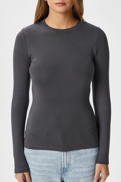 Ritnice Γυναικεία μπλούζα Lux Touch Soft Texture Anthracite