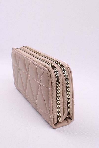 GALB LEATHER Дамски портфейл с голям размер - 3 ципа, отделения за монети, 8 отделения за карти, 20X12 см ръчно портфолио