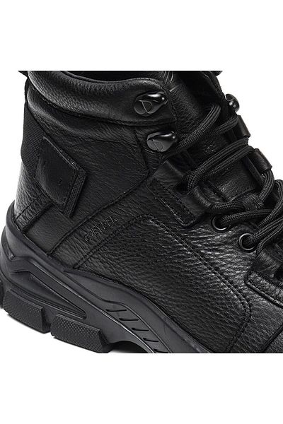 Greyder 14992 Ανδρικές μαύρες μπότες casual από γνήσιο δέρμα