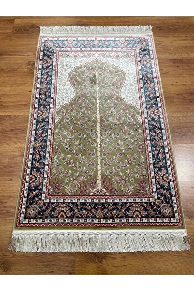 Quality Bambu Iplik Seccade Halı 6867a Yeşil Mavi