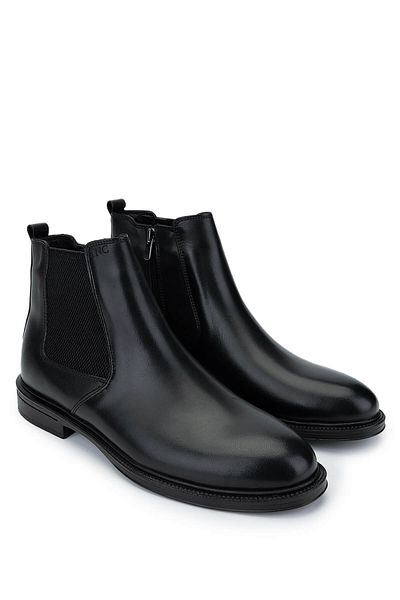 Tamer Tanca Men's Genuine Leather Black Casual Boots