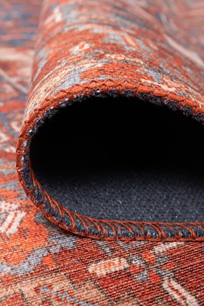 ARTLOOP Folk Vintage Desenli Dokuma Taban Dekoratif Renkli Halı BA 20