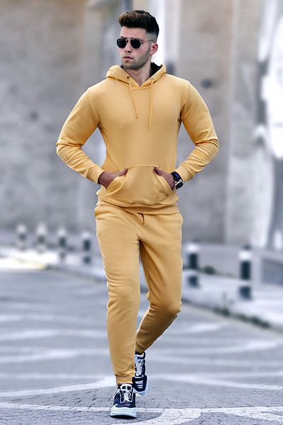 BayBayan Ανδρικό Trend Model 3 Thread Casual Oversize Σετ αθλητικής φόρμας