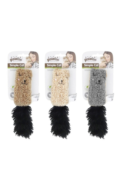 Pawise وسادة لعبة قطيفة بسيطة على شكل قطة