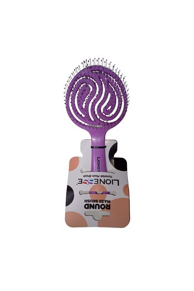 Lionesse Round Maze Brush Hair Brush Purple