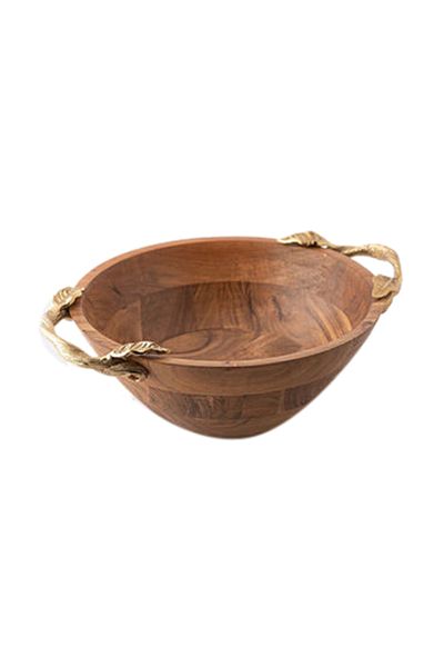 Dania Serving Bowl Brown/Gold 30x30x12cm