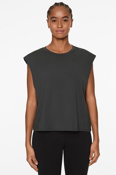 Oysho Cotton blend sleeveless seamless T-shirt