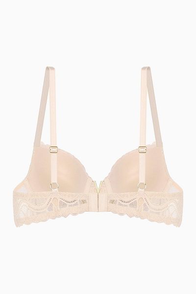 Wonna Anna Gold Αξεσουάρ Δαντελένιο Σετ Σουτιέν - Push Up - 2568 - Skin