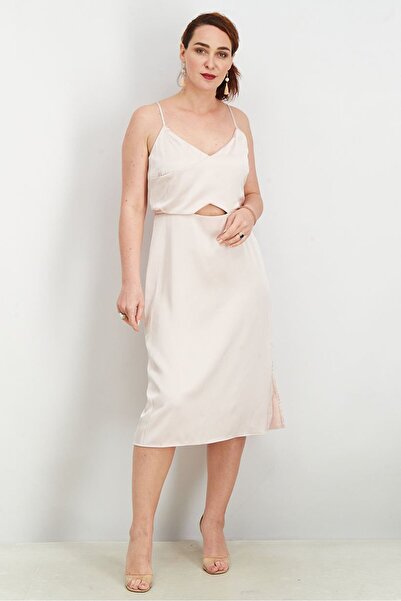 Sam Edelman Women Plain Sleeveless Midi Dress, Blush
