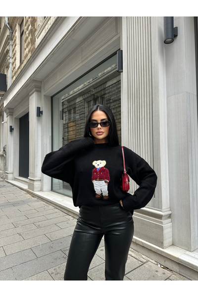 LB Laluna Butik Pulover de damă cu ursuleț