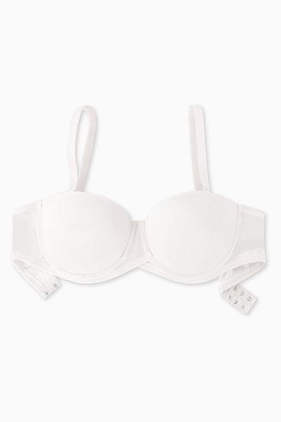 Wonna Alisa Mesh Fabric Strapless Bra - Push up Padded - Premium Basic - 2227 - Ecru
