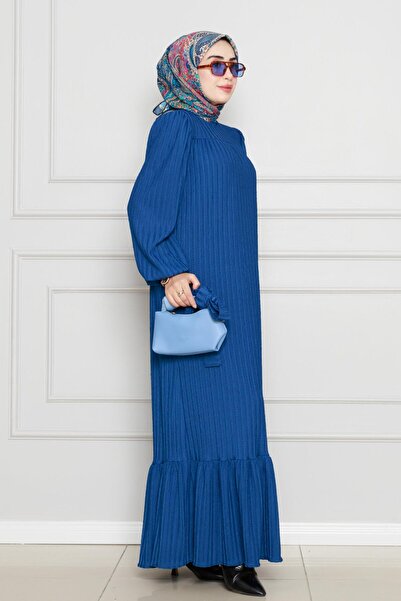 Sevitli Μπλε Sahara Hijab Φόρεμα - Με Ρόμπα