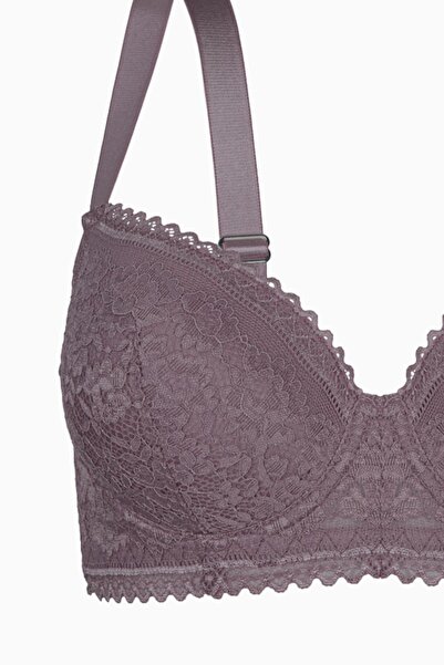 Wonna Bronze Brown Lace Recovery Bra - Without Padding - 2494