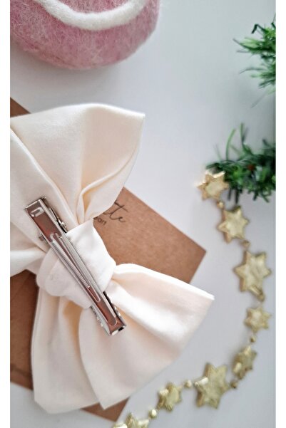 Miccolatte Kız Çocuk Yılbaşı Temalı Ağaç ve Baston Şeker Özel Baskılı Fiyonk Klips Toka