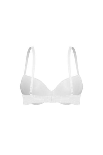 Wonna Striped Fabric Bra - No Padding, Underwire - 2513 - Ecru