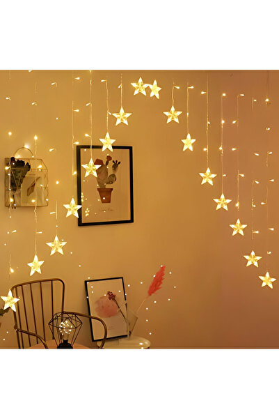 Coverzone Φωτιστικό LED 4 μέτρων - Αλυσίδα Cross Star 14 τεμαχίων με βύσμα φωτισμού Διακόσμηση σπιτιού