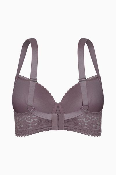Wonna Bronze Brown Lace Recovery Bra - Without Padding - 2494