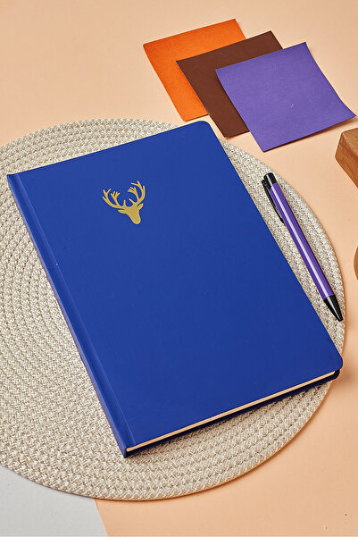 inkglo Lacivet Золотий оленячий принт на оксамитовій обкладинці з дотиковим з...