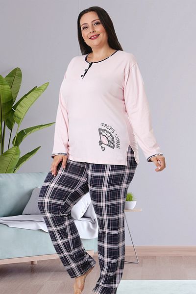 Bella Linda Cotton Plus Size Women's Pajama Set