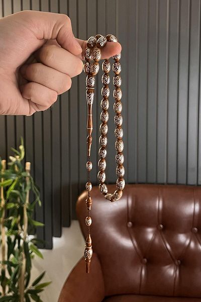 dergah tesbih Double Master Work Silver Embroidered High-End Kuka Rosary