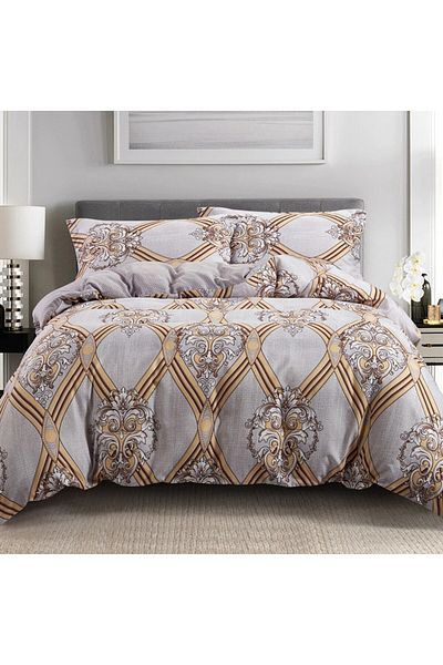 Donetella 5-Piece Printed King Size Duvet Set 240x260 cm, Filler Not Included