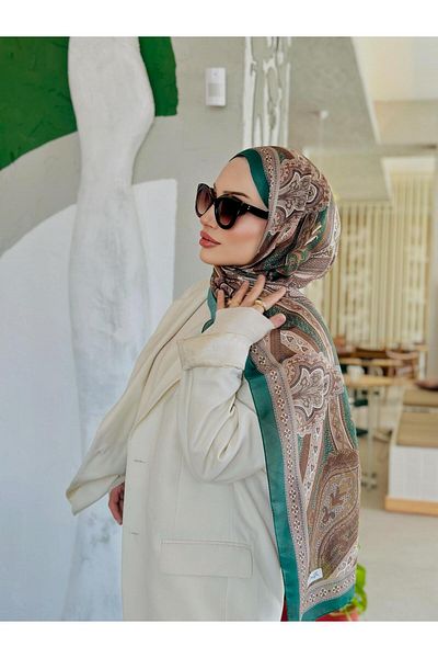 Oxygen Scarfs Retro Ethnic Pattern Cotton Silk Shawl