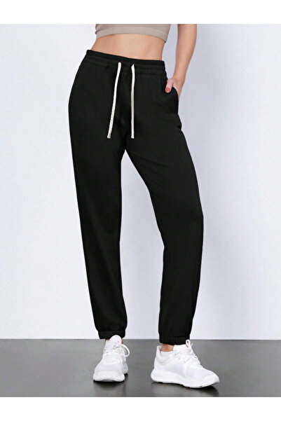 yx yustex sport Μαύρο Γυναικείο Jogger Άνετο Ανδρικό Παντελόνι Φόρμας - Casua...