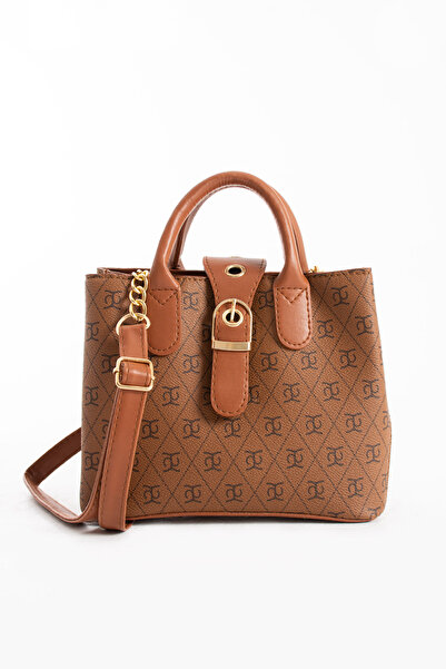 Rosmod Női Vénusz mintás bőr barna vállpánt, patentos cipzárral záródó kézi és válltáska