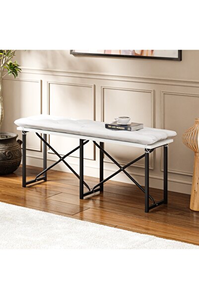 Güzelkan Mutfak Bahçe Minderli Bank Sandalye Düz Bank Sandalye Bench